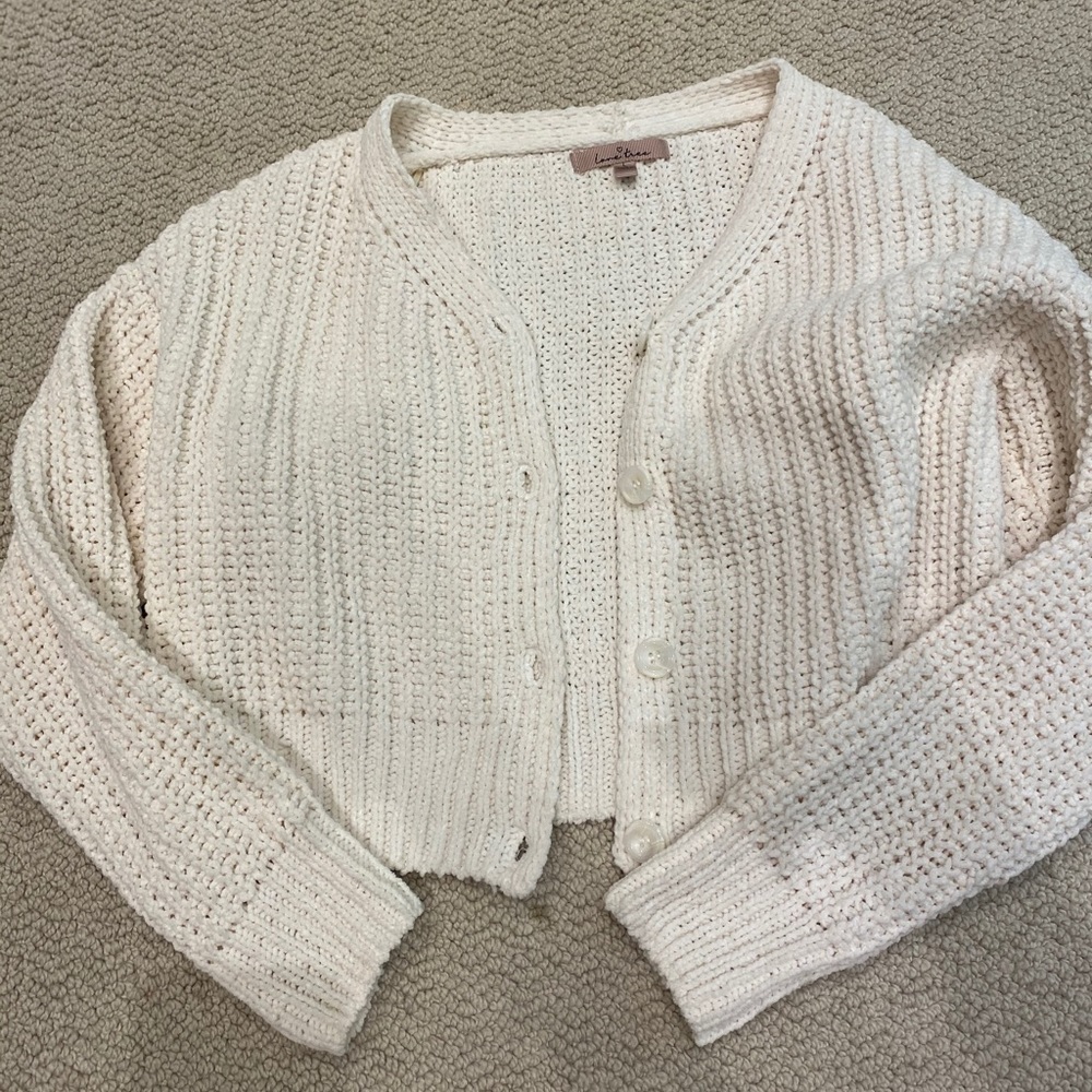 Cream Button up Cardigan